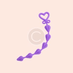 Heart-shaped anal beads