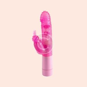 Textured pink rabbit vibrator